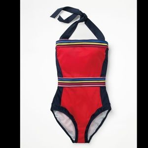 Boden Santorini One Piece Swimsuit Size 4 Red/Pink